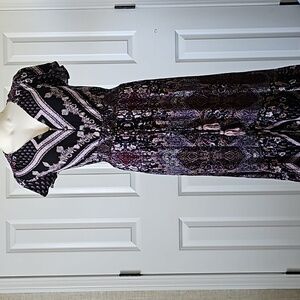 Knox Rose Midi Maxi Dress Floral Paisly Boho Dress Womens XS